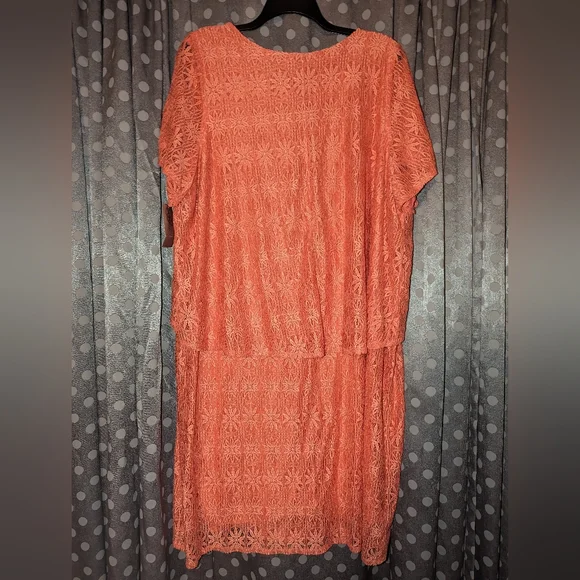 Crochet Peach Dress - Picture 2 of 12